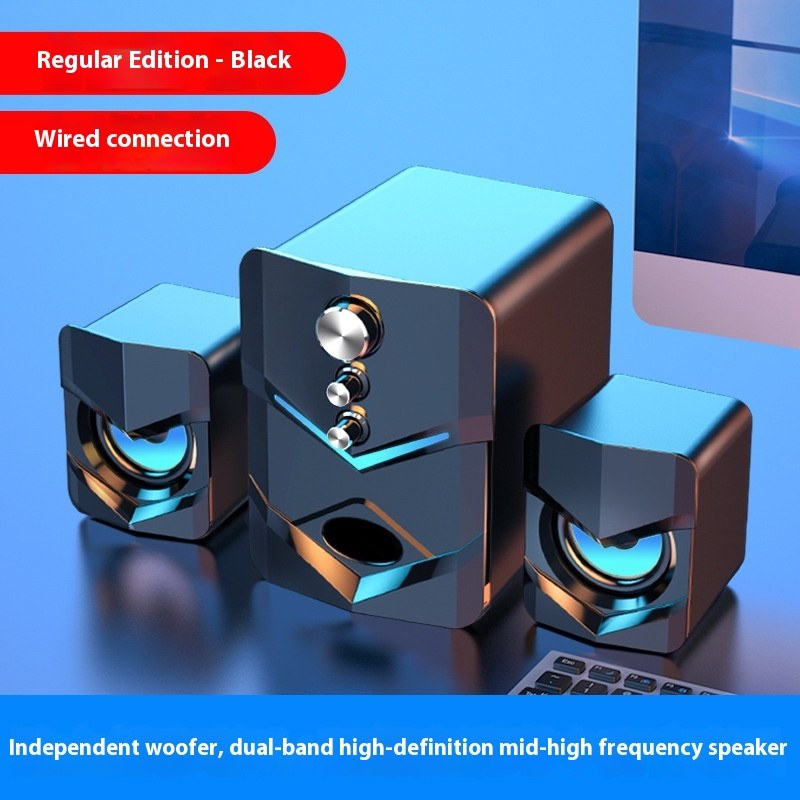 USB 2.1 Desktop Speaker System — Black
