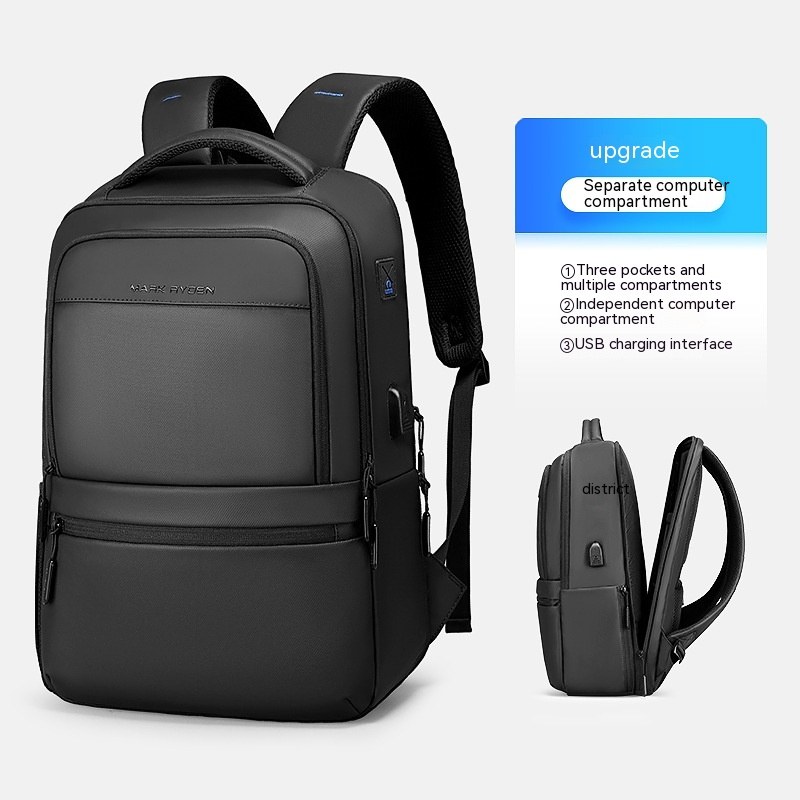 Business Laptop Backpack — 15.6-inch Option — Elegant Black-40cm