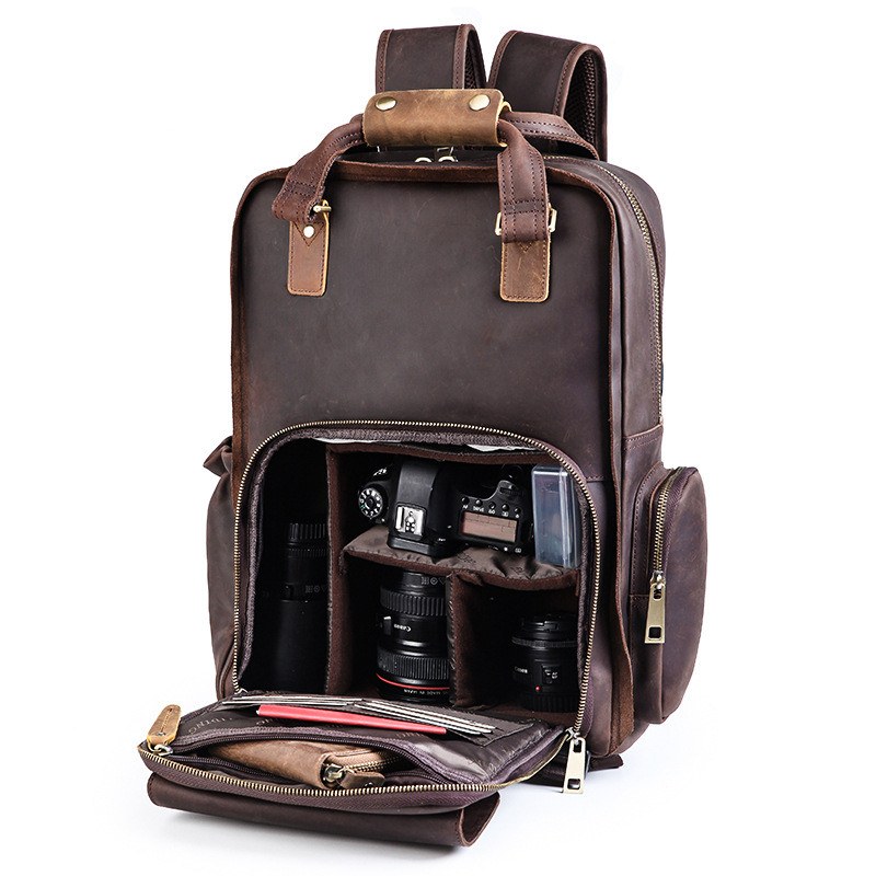 Camera Backpack — Dark Brown