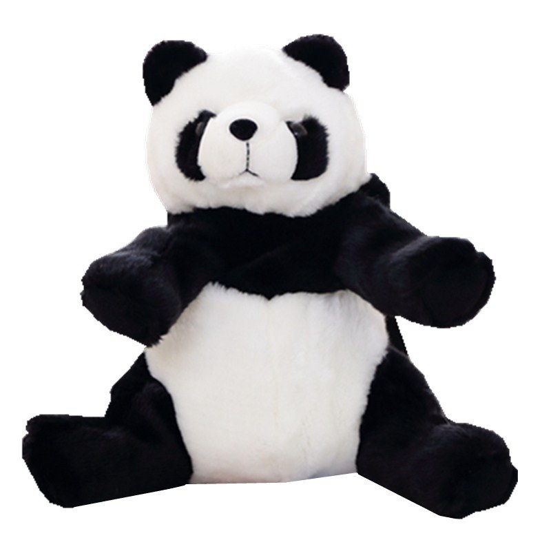 Panda Plush Backpack — Black-38cm