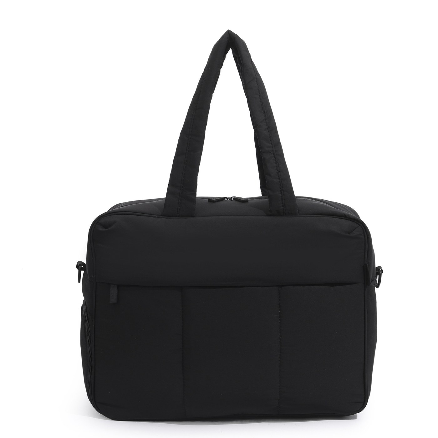 Nylon Weekender Tote Bag — Black