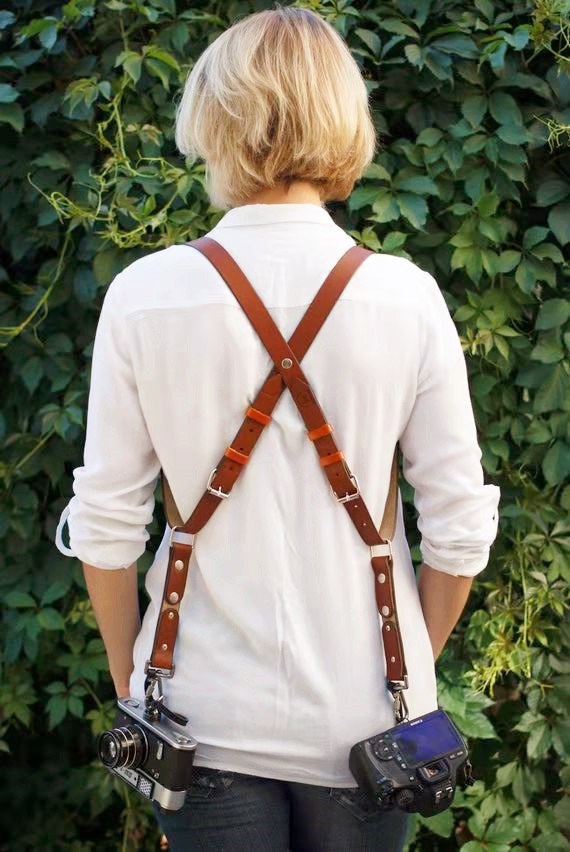 Camera Carry Harness Strap — Brown