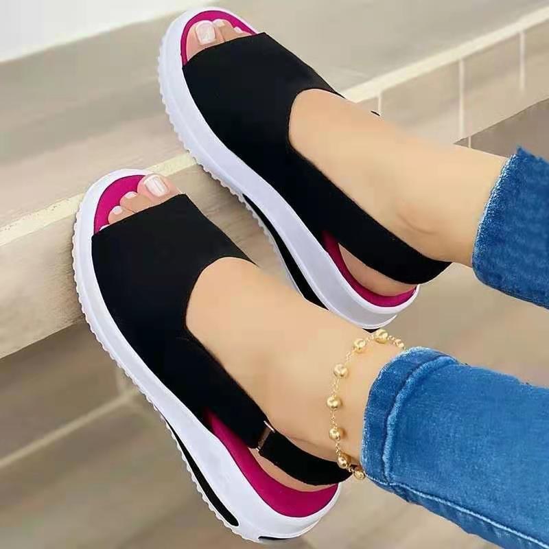 Open-toe Casual Sandals — Black-39