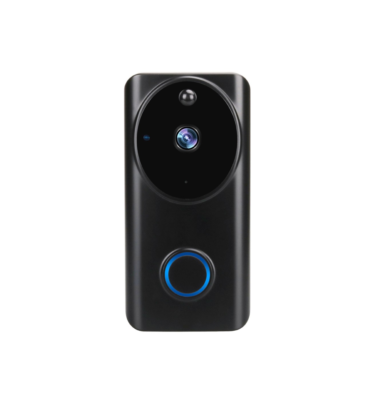 Wi-Fi Video Doorbell with Two-Way Audio — Black