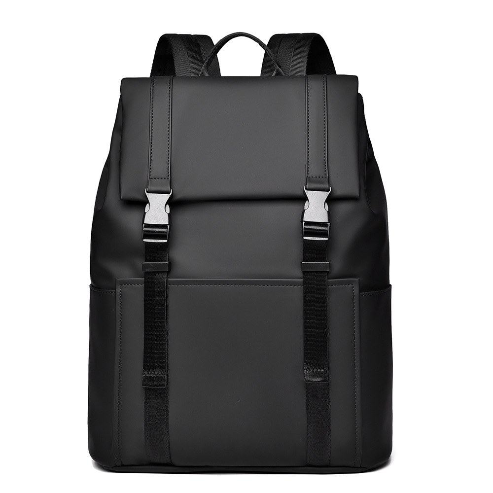 Commuter Backpack with Side Pockets — Black
