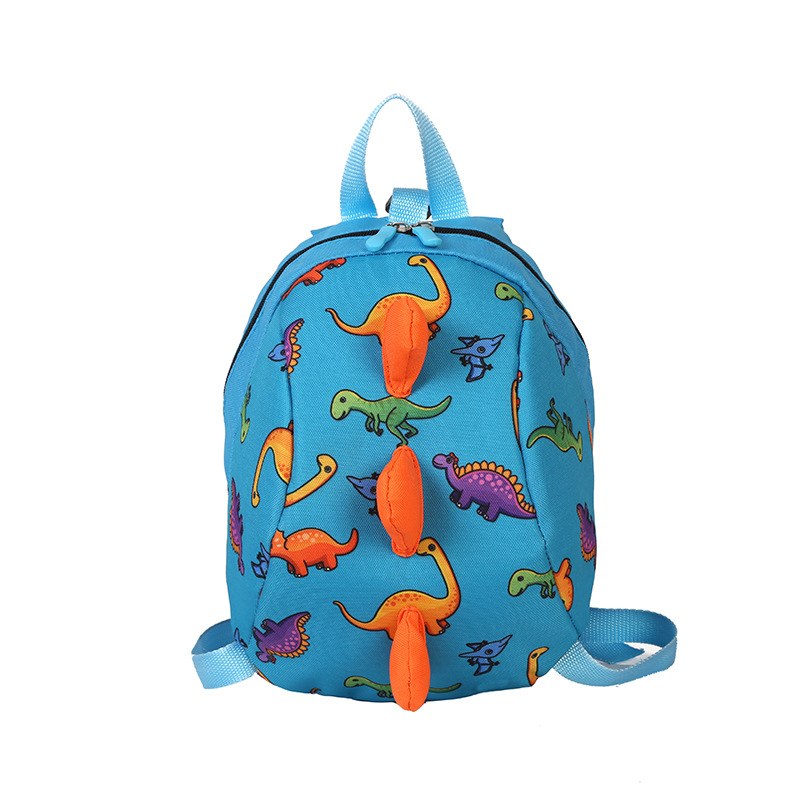 Dinosaur-print Children’s Backpack — blue