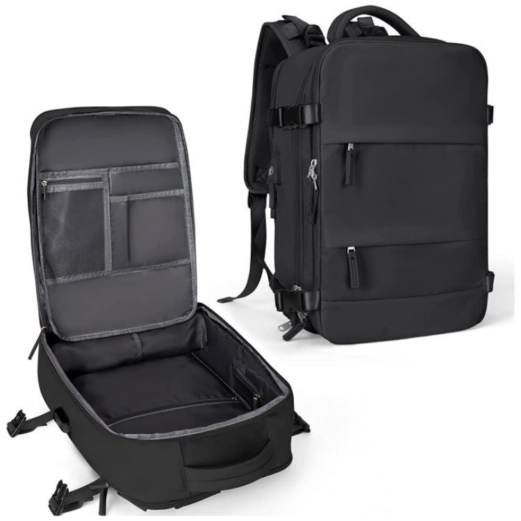 Travel Laptop Backpack — Black-33x22x47cm