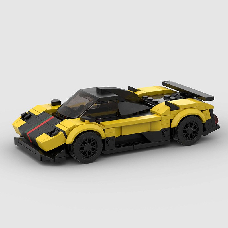 Yellow Sports Car Building-block Toy — M10215