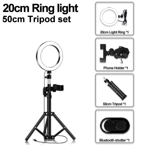 20 cm Ring Light and Tripod Set — A