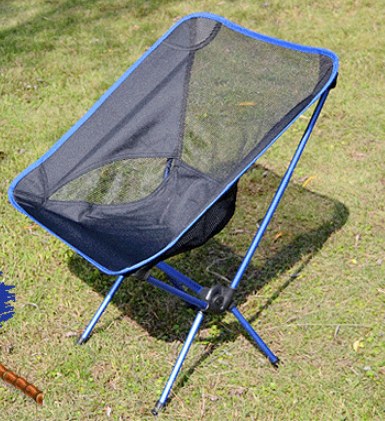 Ergonomic Folding Camping Chair — Blue-5 pcs