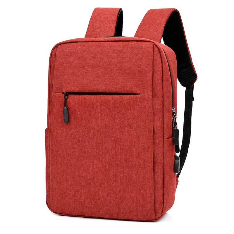 USB-port Laptop Backpack — Red