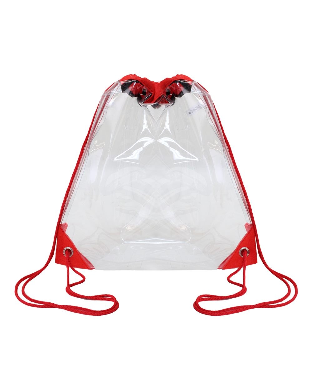 Clear Drawstring Backpack — White