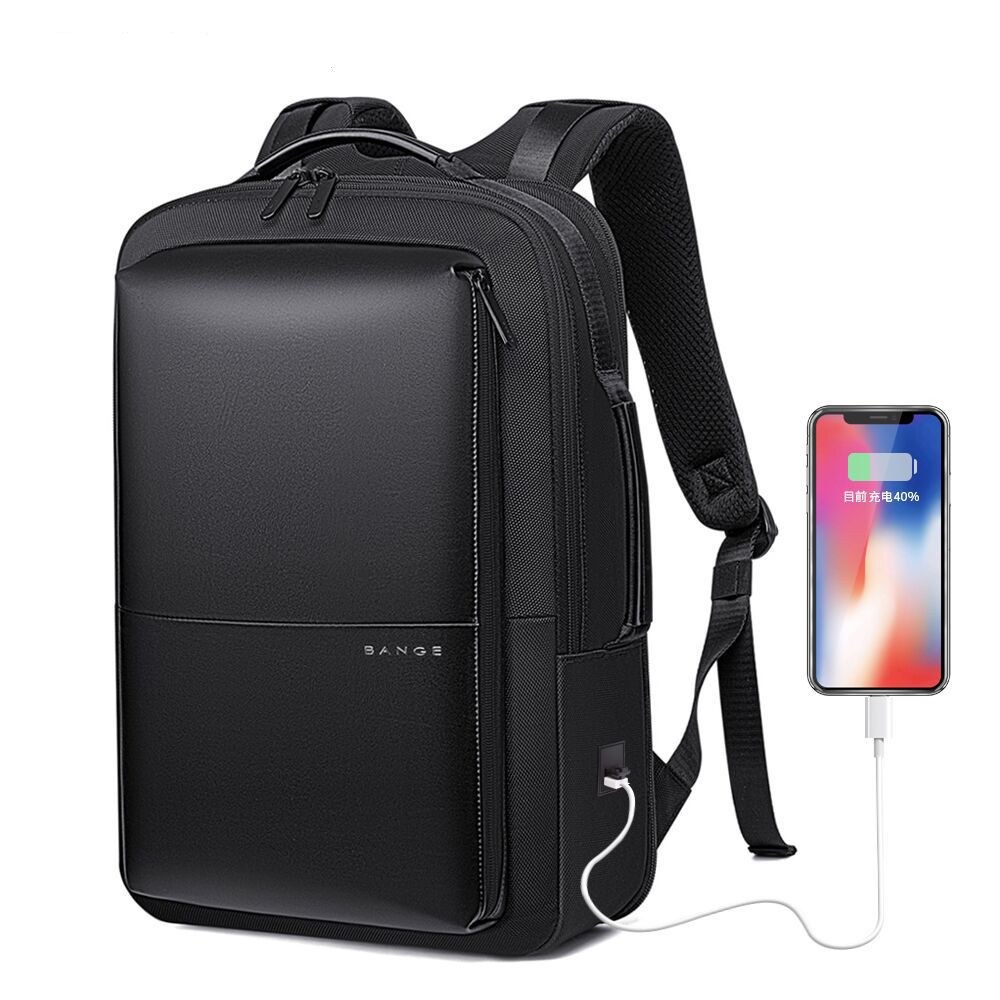 USB-port Travel Laptop Backpack — Black
