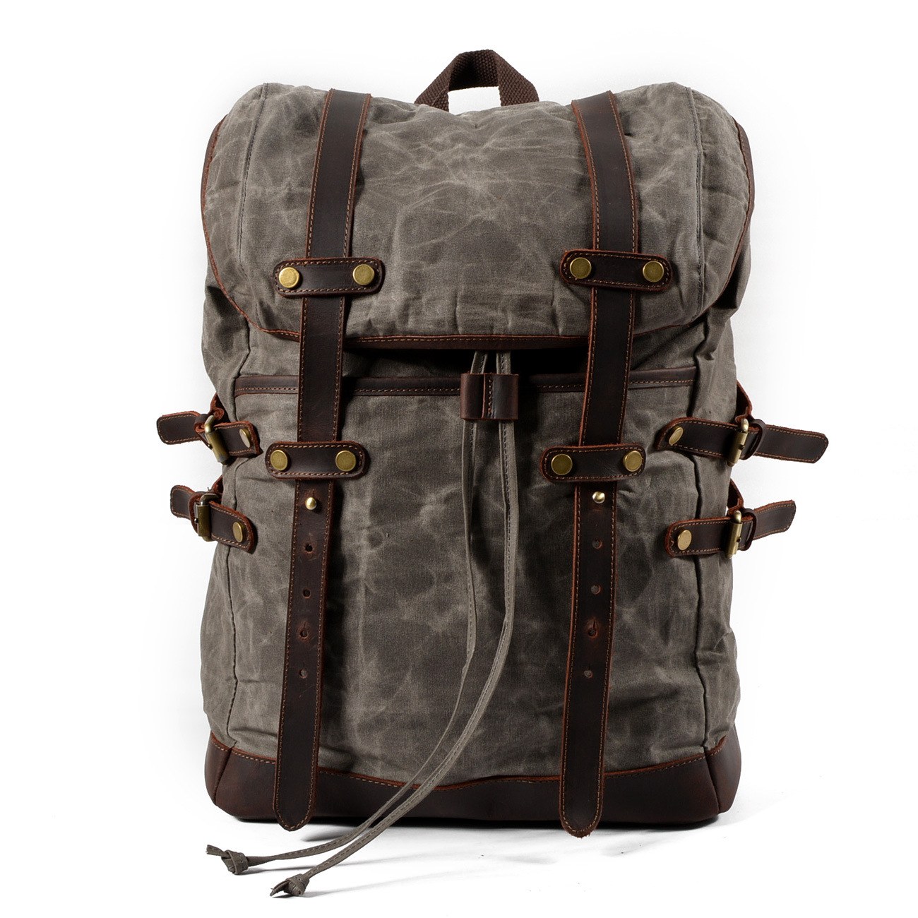 Waxed Canvas Travel Backpack — Grey