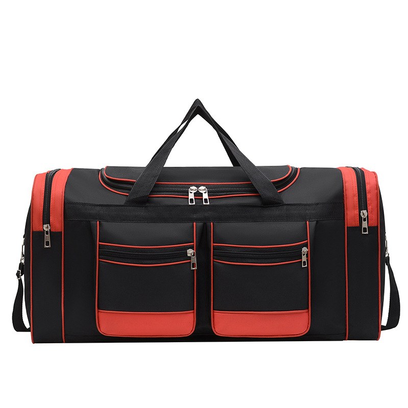 Nylon Travel Duffel Bag — Red
