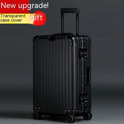 Metal-shell Spinner Suitcase — Black Classic-20 Inches