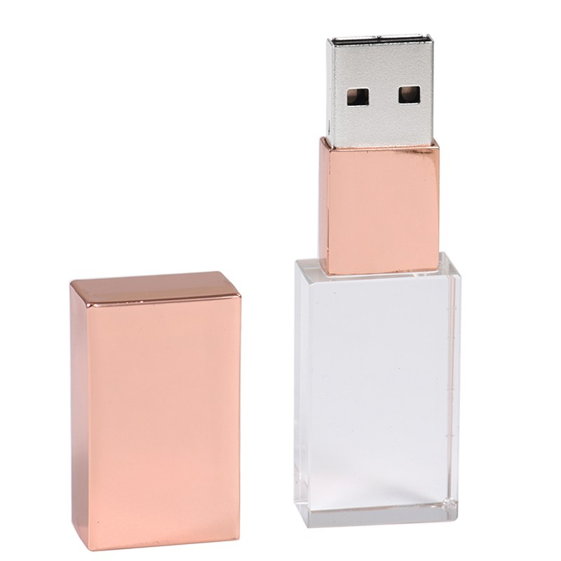 Crystal USB Flash Drive — Rose Gold / 128GB
