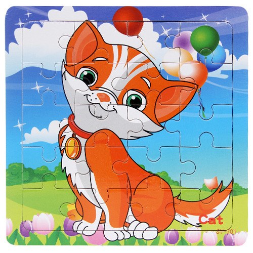 Wooden Animal Jigsaw Puzzle — Cat