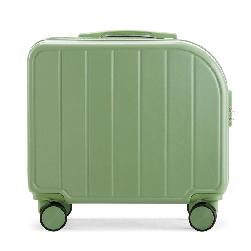 Compact Rolling Suitcase — Olive Green, 18-inch Option