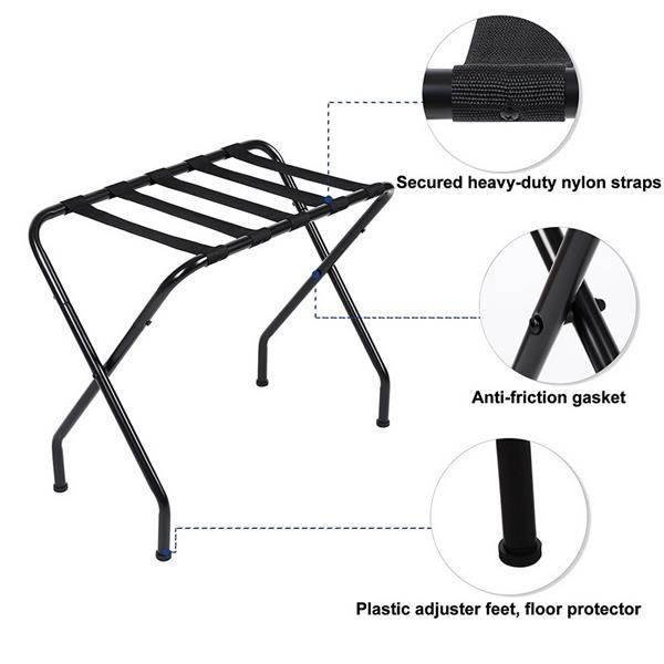 Black Luggage Rack — Black
