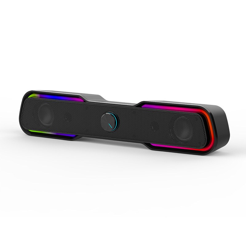 USB RGB Desktop Soundbar — Black-Usb