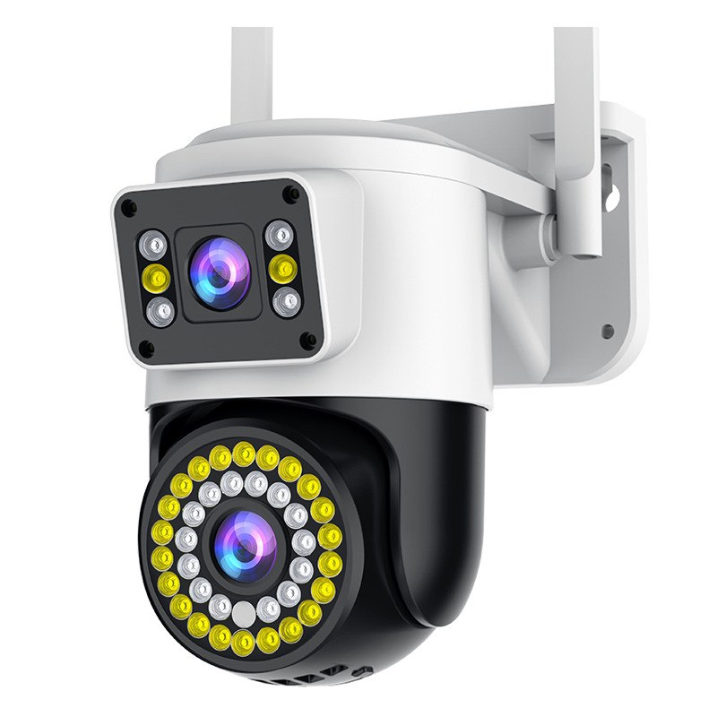 Dual-Lens Wi-Fi Night-Vision Security Camera — US Without Memory Card