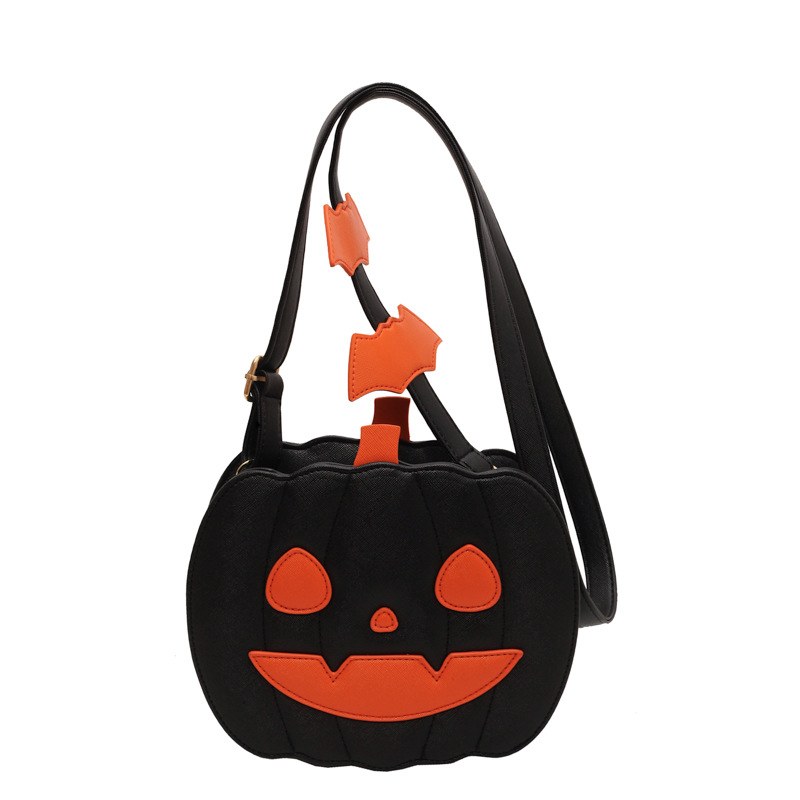 Halloween Pumpkin Crossbody Bag — Black2
