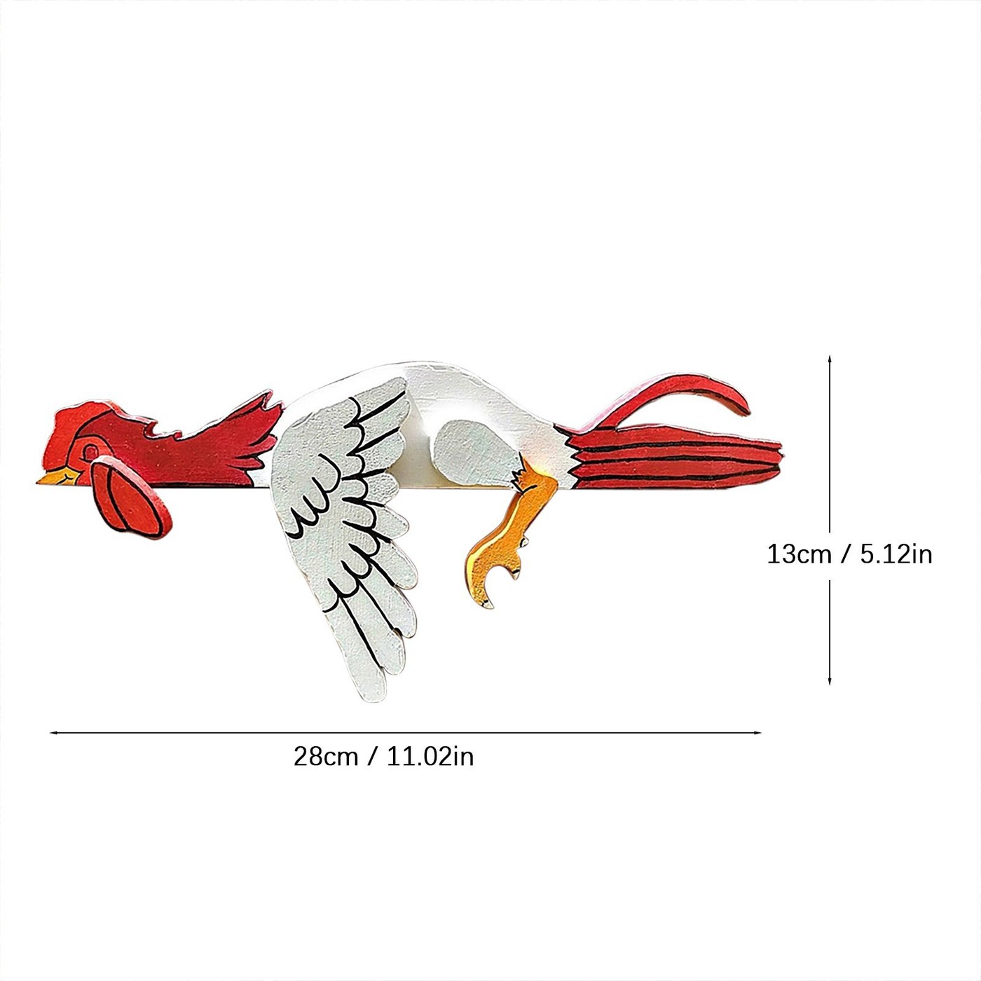 Thanksgiving Rooster Fence Ornament — 28x13cm