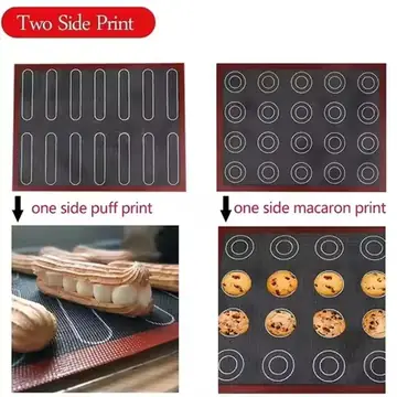 2pcs Non-stick Perforated Silicone Baking Mat-Oven Sheet Liner for Macaron Cookies Pastry-Bakery Bakeware Outdoor Baking Tools