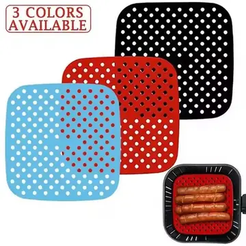 Reusable Silicone Air Fryer Liners Air Fryer Mats Parchment Paper Replacement Non-Stick Air Fryer Accessories for Cosori Gowise