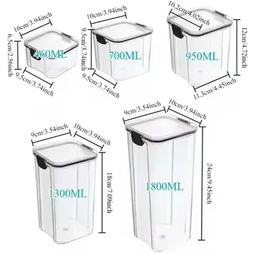 Kitchen Storage Box Food Storage Container Sealed Moisture-proof Grain Storage Tank with Lid Coffee bean noodles Bottle Canister