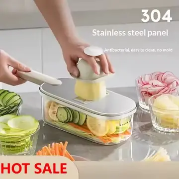 Multi-Function Vegetable Cutter Set – Chopper, Slicer, Shredder and Dicer for Potato, Carrot, Adjustable Kitchen Tool