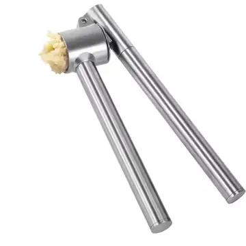 LMETJMA Garlic Press 304 Stainless Steel Garlic Press Mincer Rust Proof Garlic Mincer Heavy Duty Garlic Crusher JT275
