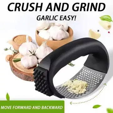 Upgrade Stainless Steel Garlic Presser, Garlic Press Rocker Garlic Mincer