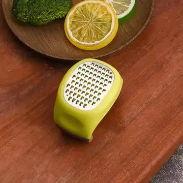 1pc Kitchen Utensils Plastic Handle Stainless Steel Ginger Grater Kitchen Cheese Tool Garlic Press Multifunctional Grater