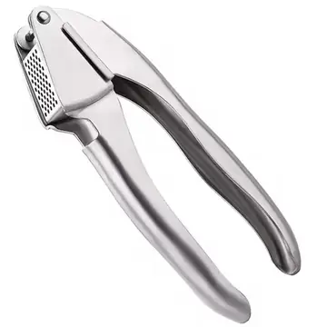 Professional Garlic Press Stainless Steel, Rust-proof Garlic Crusher Mincer, Easy Squeeze & Clean Garlic Peeler