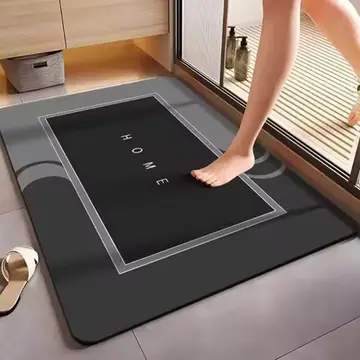 Diatomaceous Earth Bath Mat Super Absorbent Non Slip Fast Drying Soft Floor Mat for Bathroom Shower Laundry Bedroom Kitchen RV