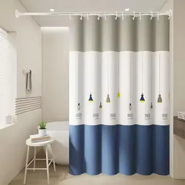 1pc Cute Chandelier Kids Shower Curtain Funny Cartoon Waterproof PEVA Bathroom Decor