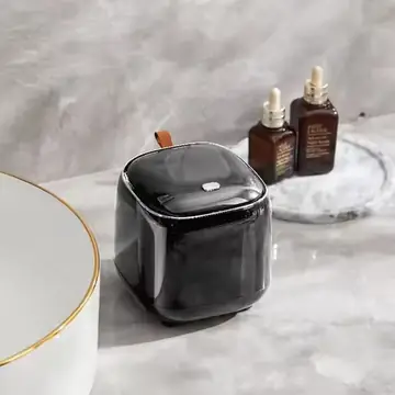 New Pressing Mini Desktop Trash Can Light Luxury Coffee Table Cover Small Trash Can Storage Bucket Wastebasket