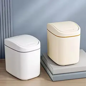 Home Desktop Trash wit Cover Small Table Wastebasket Garbage Can Dustbin Wastebasket Trash Can Dispenser for Bathroom Vanity