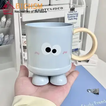 Mini Small Desktop Trash Can With Lid - Cute Countertop Waste Paper Basket For Bedroom Coffee Table & Office Desk - Blue Pink