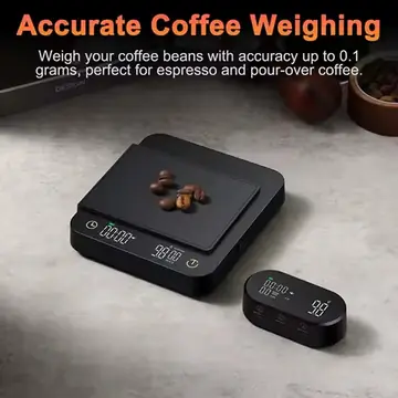 Digital Coffee Scale with Timer & Wireless Display - 3kg/0.1g Accurate Kitchen Scale for Espresso and Pour Over Coffee