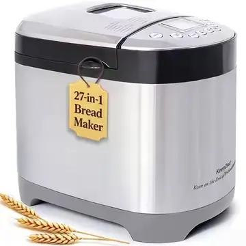 KeenZest 27-in-1 Smart Bread Maker with Gluten Free Setting 2LB Whole Wheat Bread Machine with Homemade Cycle Recipes Included