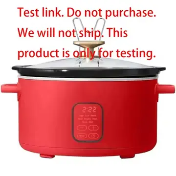 Test link. Do not purchase. We will not ship. This product is only for testing.Wonderul 6 Qt Progmable Slow Cooker -5 Preset Cooking unctions