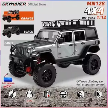 MN128 1/12 RC Car 4WD Jeep Model 2.4G Remote Control LED Light 4X4 Off Road 4WD Climbing RC Truck Electric Toy Car Gift for Boy
