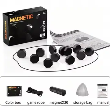 Party Games Magnetic Stones Game Interactive Magnet Board Strategy Game for Family Kids Adults High Quality Longest Side 3.4cm