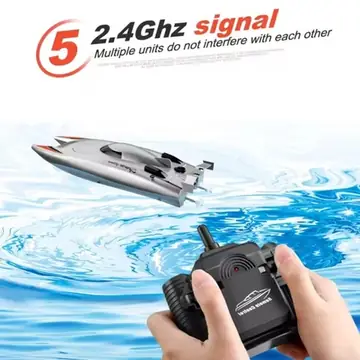2.4G RC High Speed Boat Dual Motor Speedboat Obstacle Avoidance Waterproof Remote Control Ship Game 30KM/H Kids Toys Boy Gifts