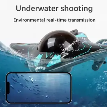 Wifi RC Boat with Underwater Camera 6CH Remote Control Speedboat APP Real Time Transmission Boat Outdoor Toy Kid Boy Gifts