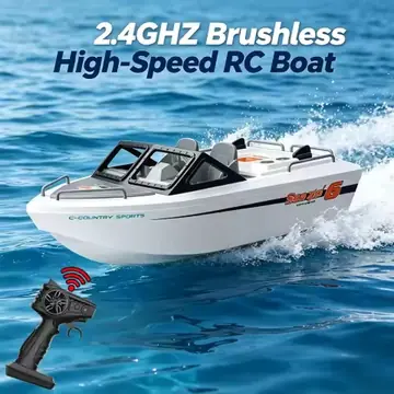 1:12 2.4G Brushless RC Speed Boat High Power Remote Control Yacht Waterproof Simulation Water Toy for Boys Kids Summer Gift