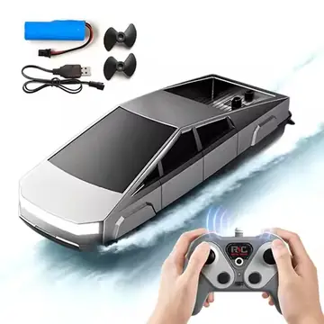 Cyberpunk High-Speed RC Boat 2.4GHz Waterproof Dual Motor Rechargeable Battery for Pools Lakes Boys Kids Adults Birthday Gift